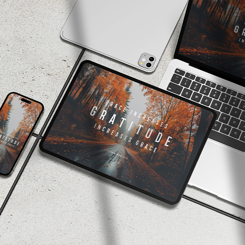 Grace Increases Gratitude Wallpaper Pack